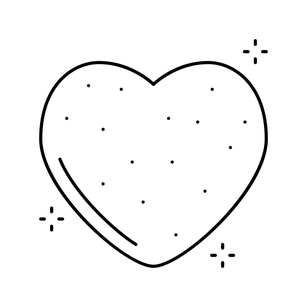 corazón jalea caramelo gomoso línea icono vector ilustración
