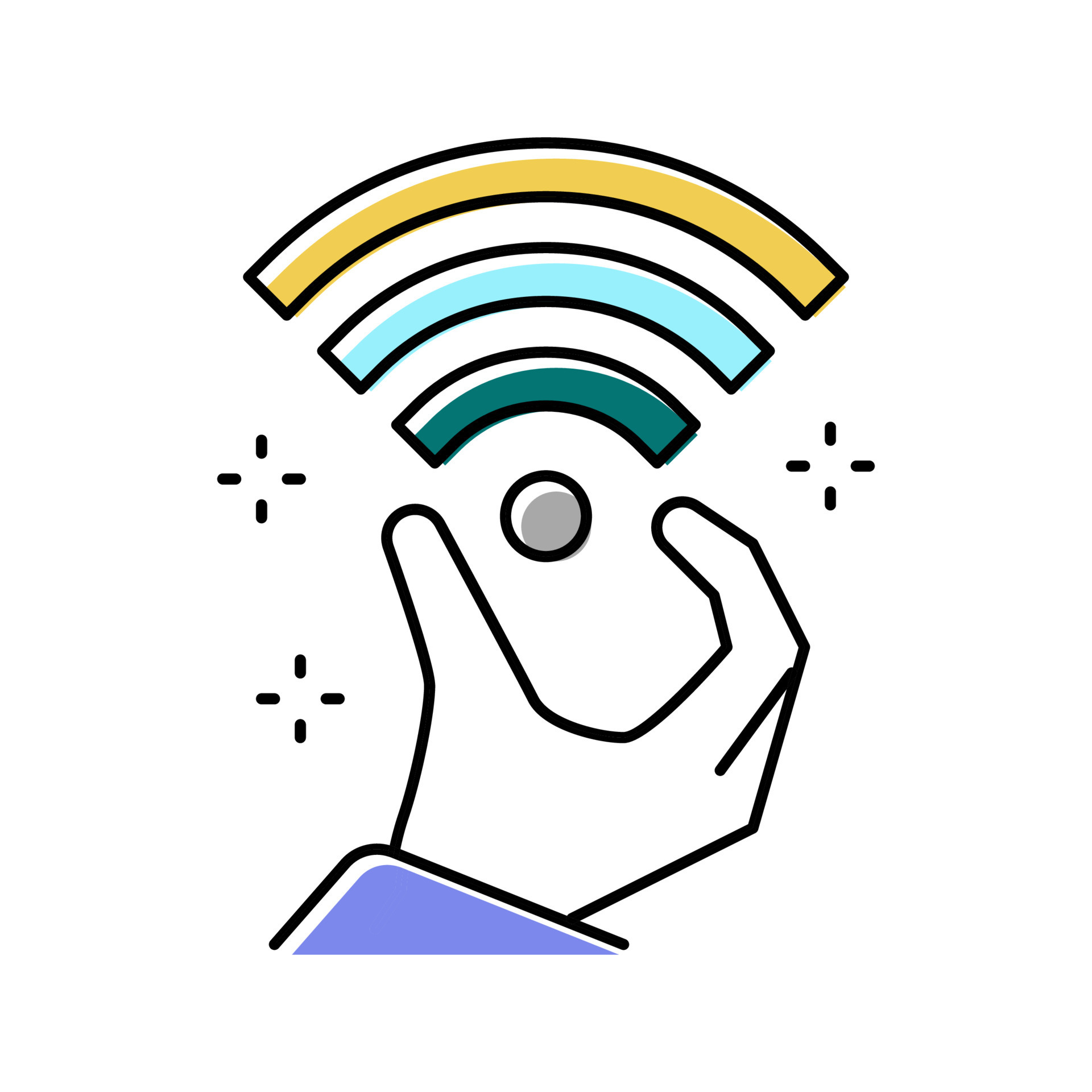 high speed internet access color icon vector illustration 18999561