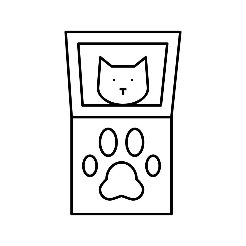 paw pals paw print kit line icon vector illustration