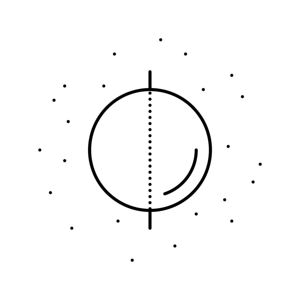 ilustración de vector de icono de línea de topo simétrica
