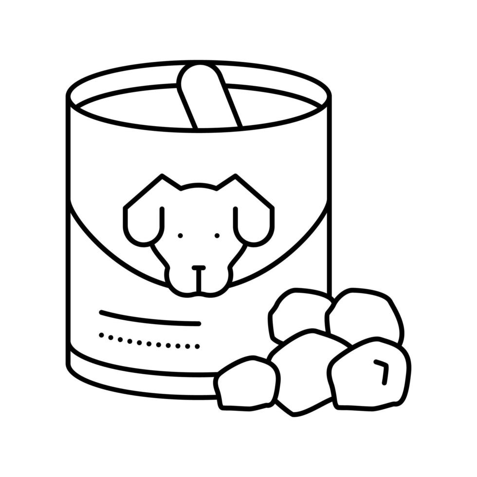 canned food for dog line icon vector illustration