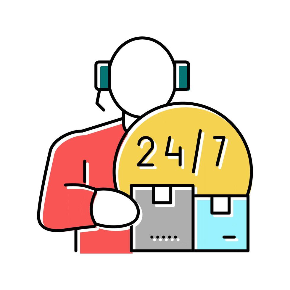 customer delivery service color icon vector illustration