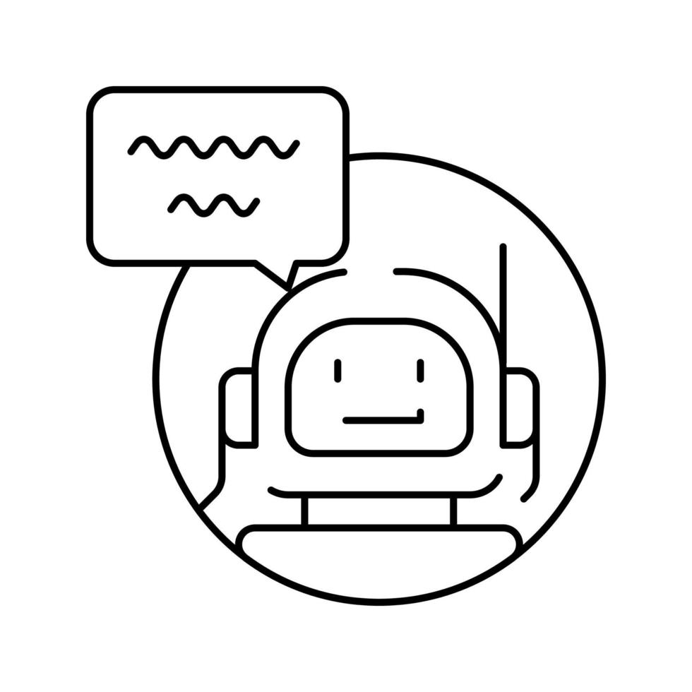 chatbot robot line icon vector illustration
