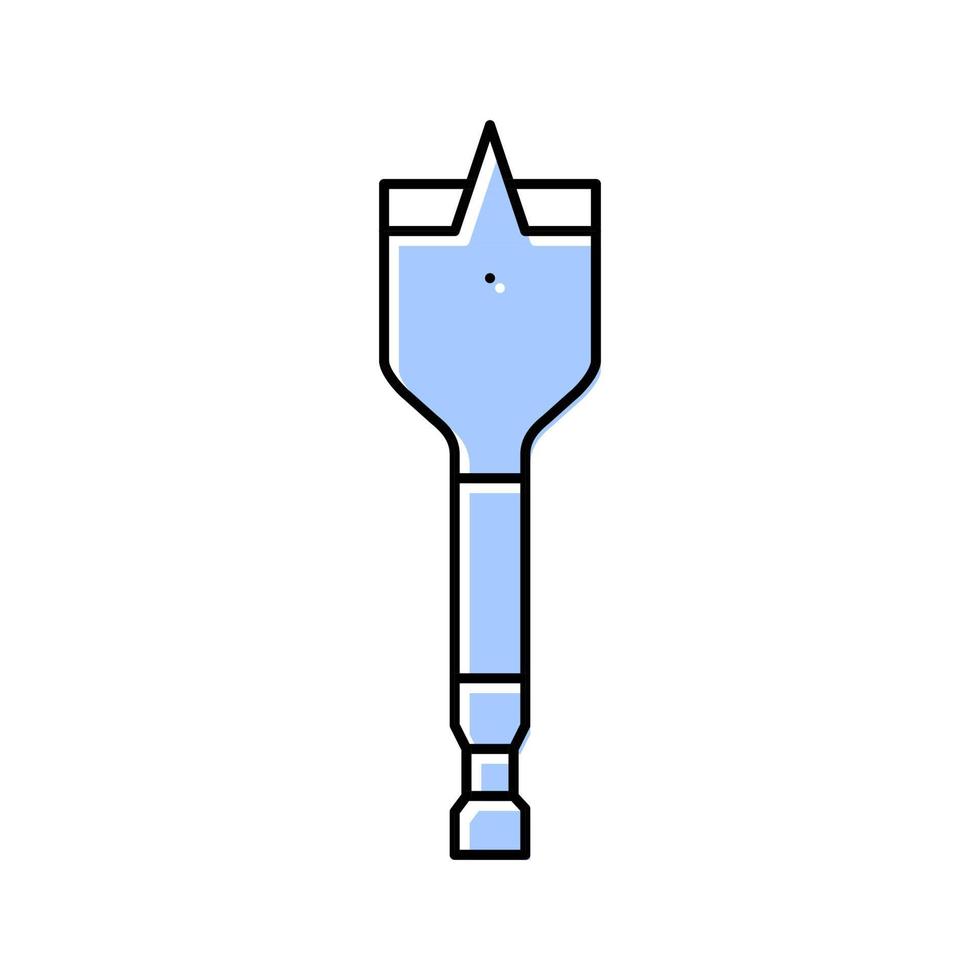 spade drill bit color icon vector illustration