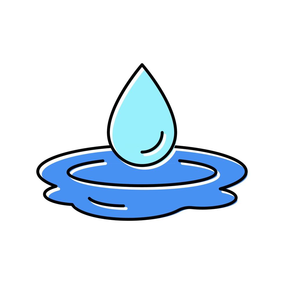 gota agua color icono vector ilustración