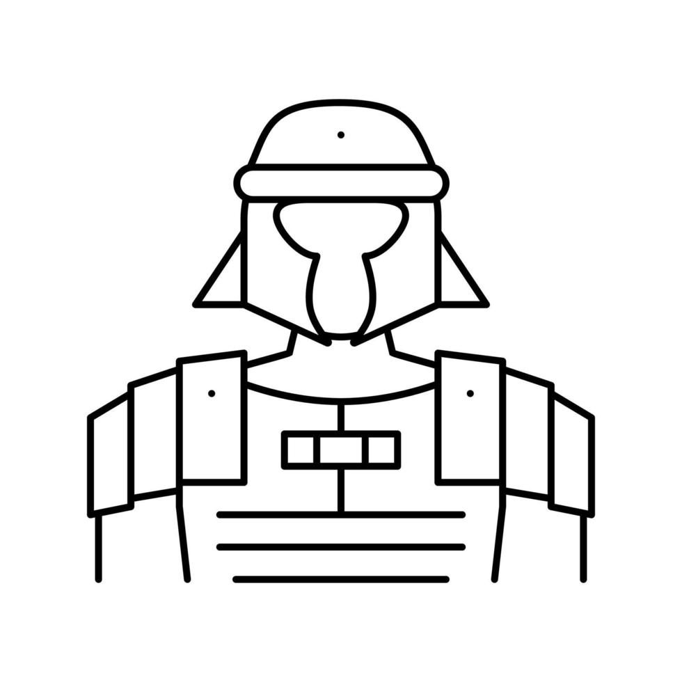 legionary ancient rome warrior line icon vector illustration