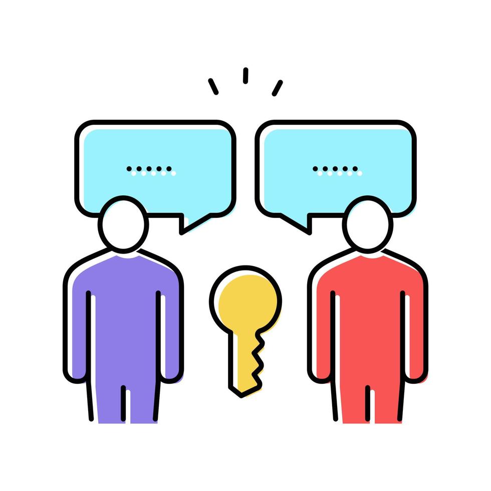 work ethic soft skill color icon vector illustration