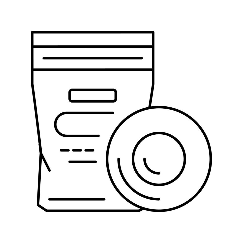 patch test skin line icon vector illustration