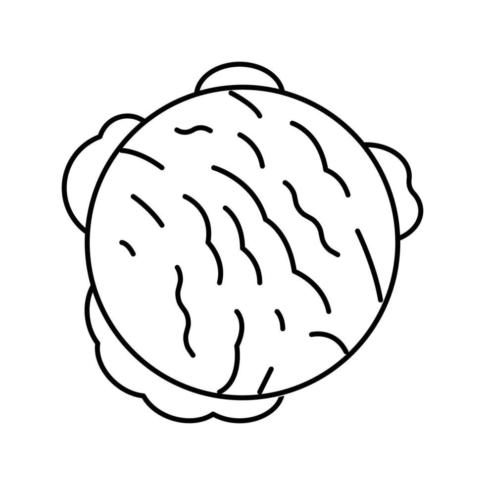 Ilustración de vector de icono de color de helado de bola