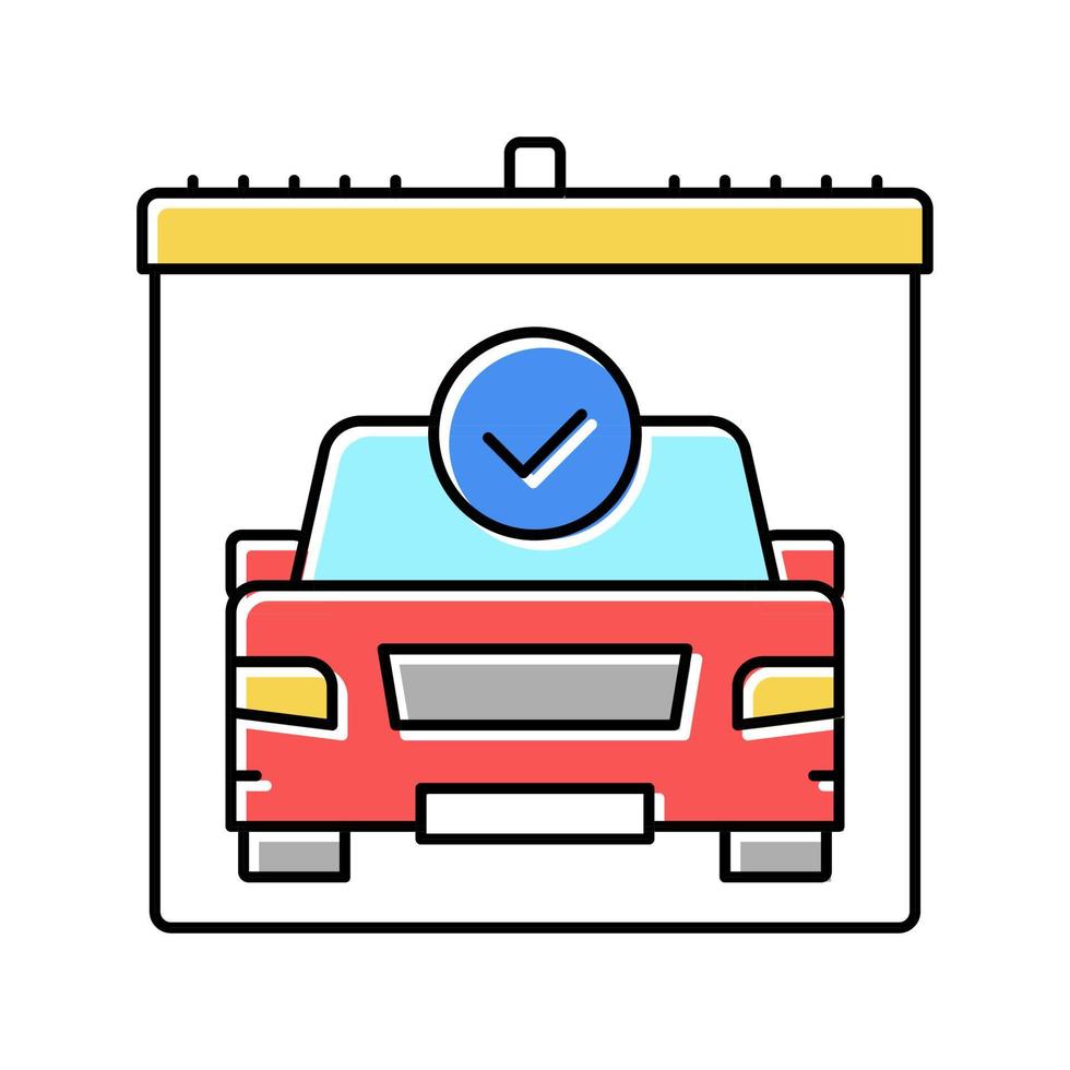 drivers day of test color icon vector illustration