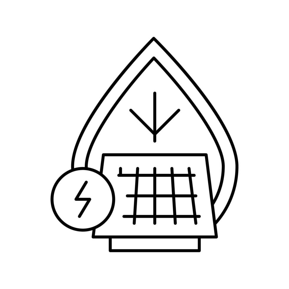 ilustración de vector de icono de línea de ahorro de energía