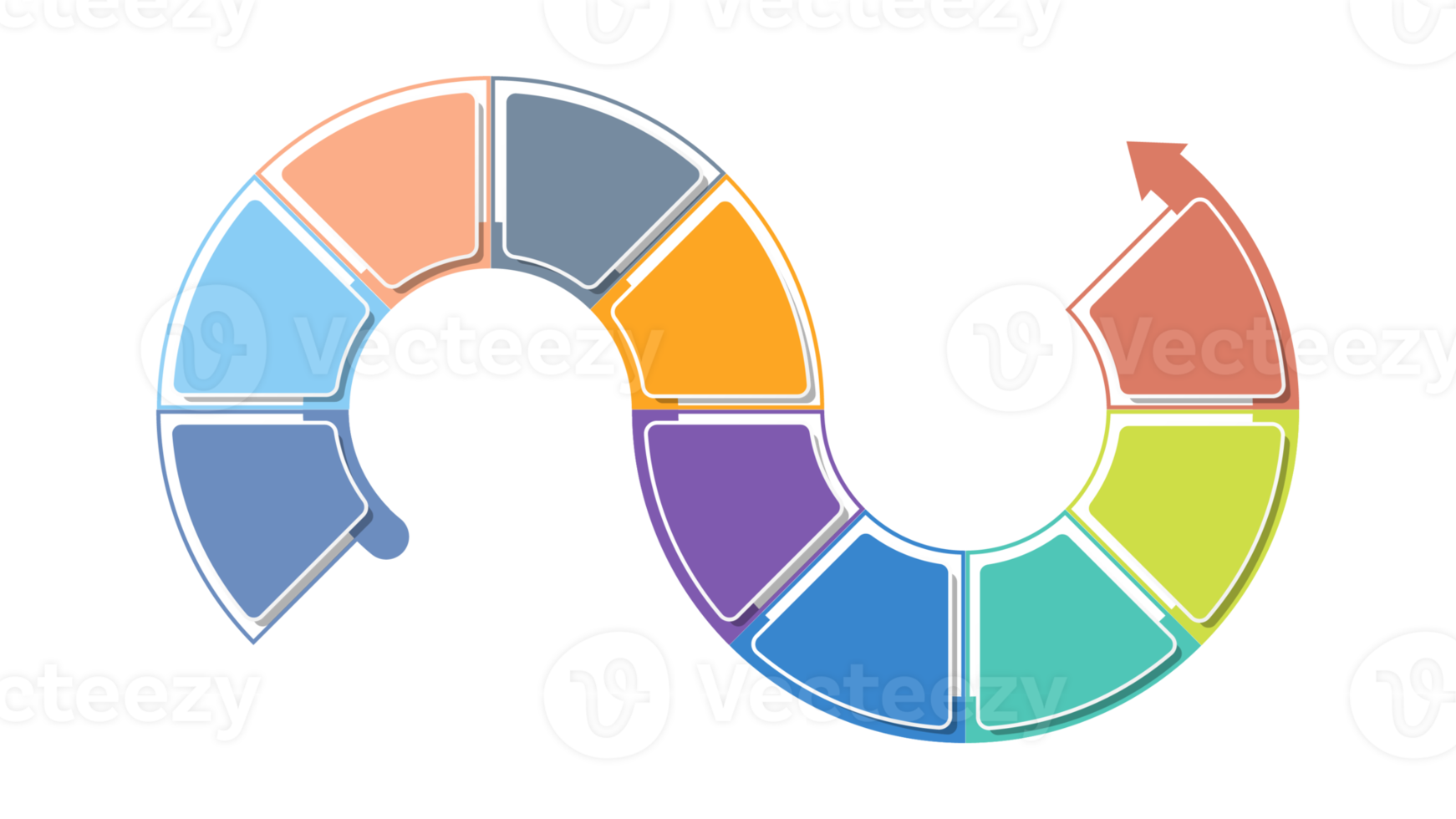 Infographic with 10 steps, process or options. png