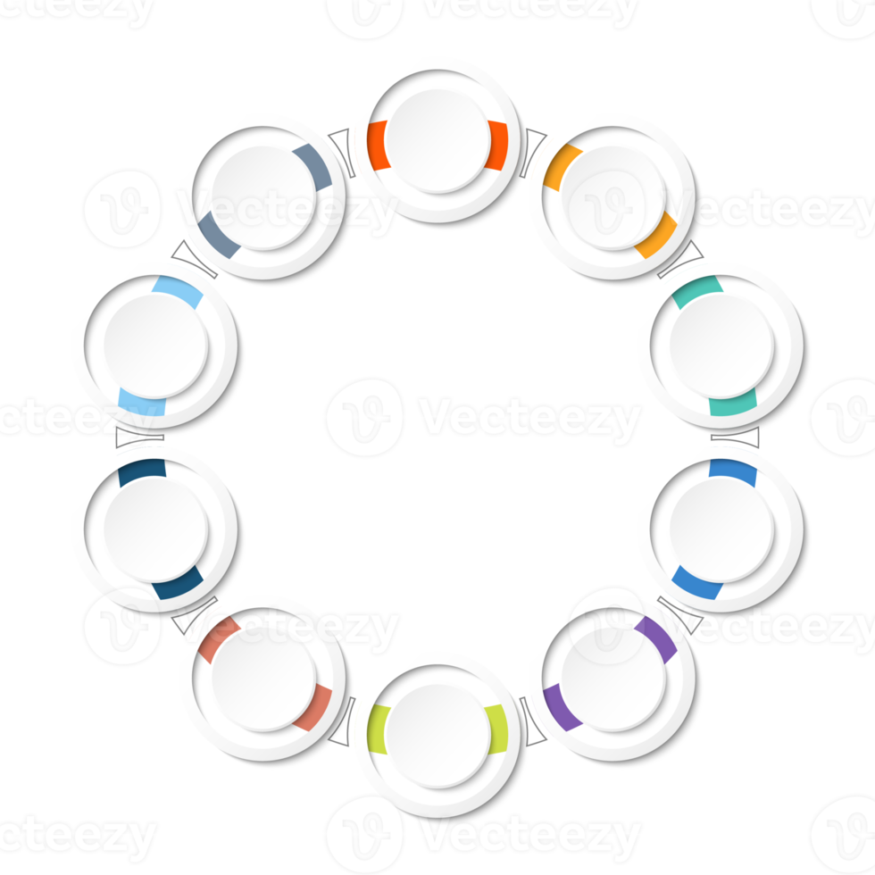 Infographic with 10 steps, process or options. png