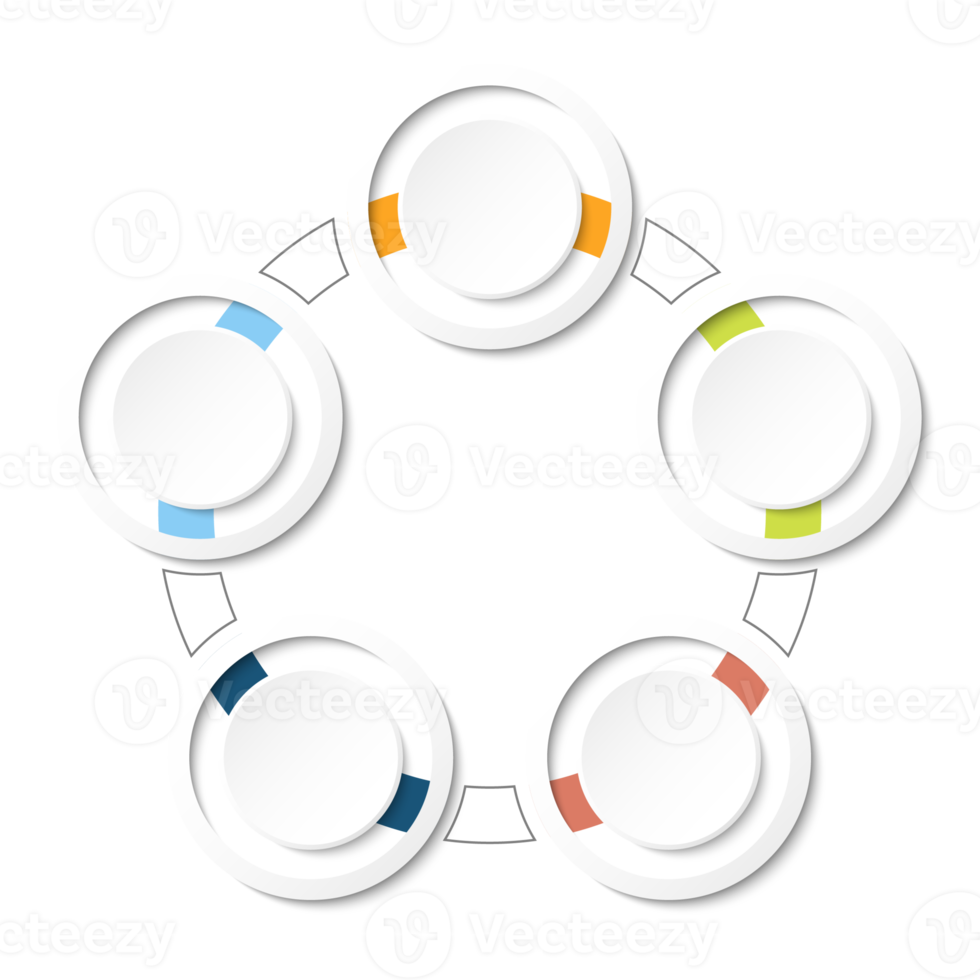 Infographic with 5 steps, process or options. png