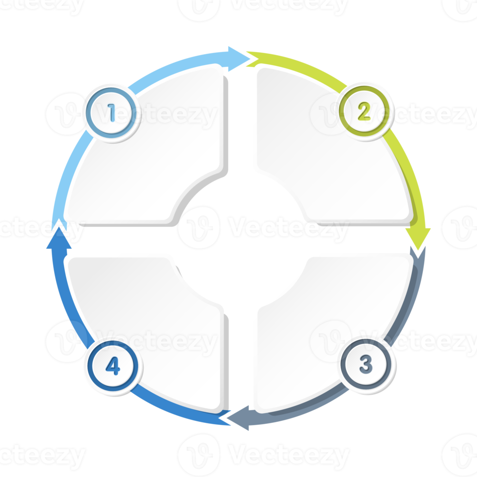 Infographic with 4 steps, process or options. png