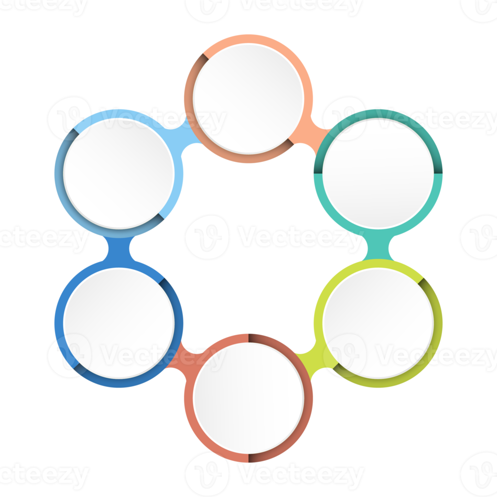 Infographic with 6 steps, process or options. png