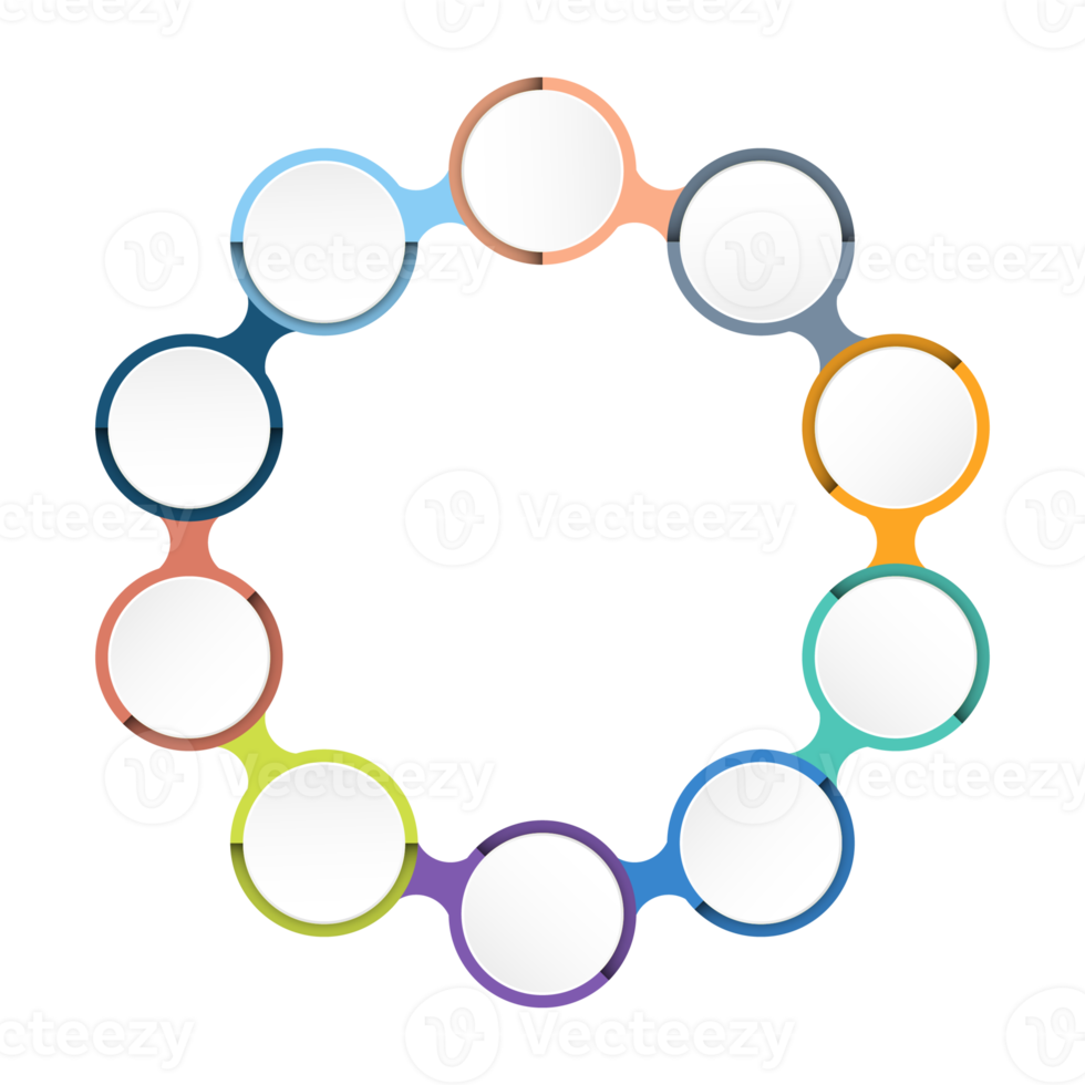 Infographic with 10 steps, process or options. png