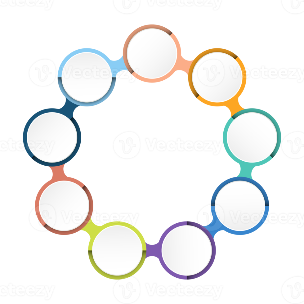 Infografik mit 9 Schritten, Prozess oder Optionen. png