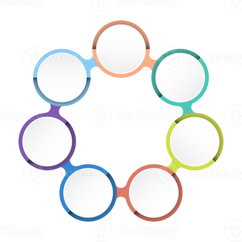 Infographic with 7 steps, process or options. png