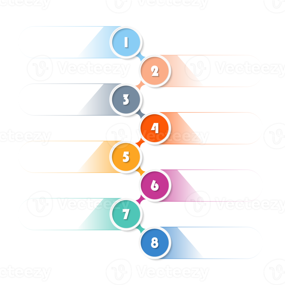 Infographic with 8 steps, process or options. png