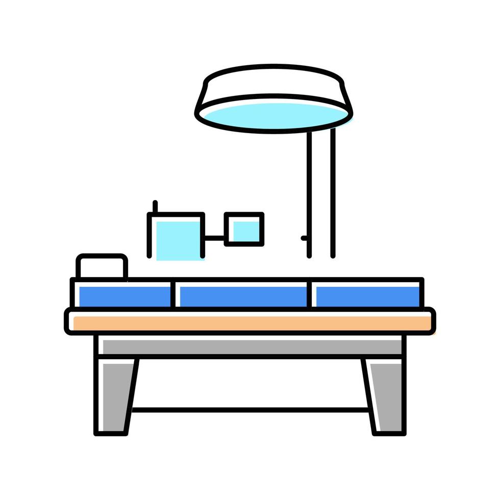 operating table color icon vector illustration