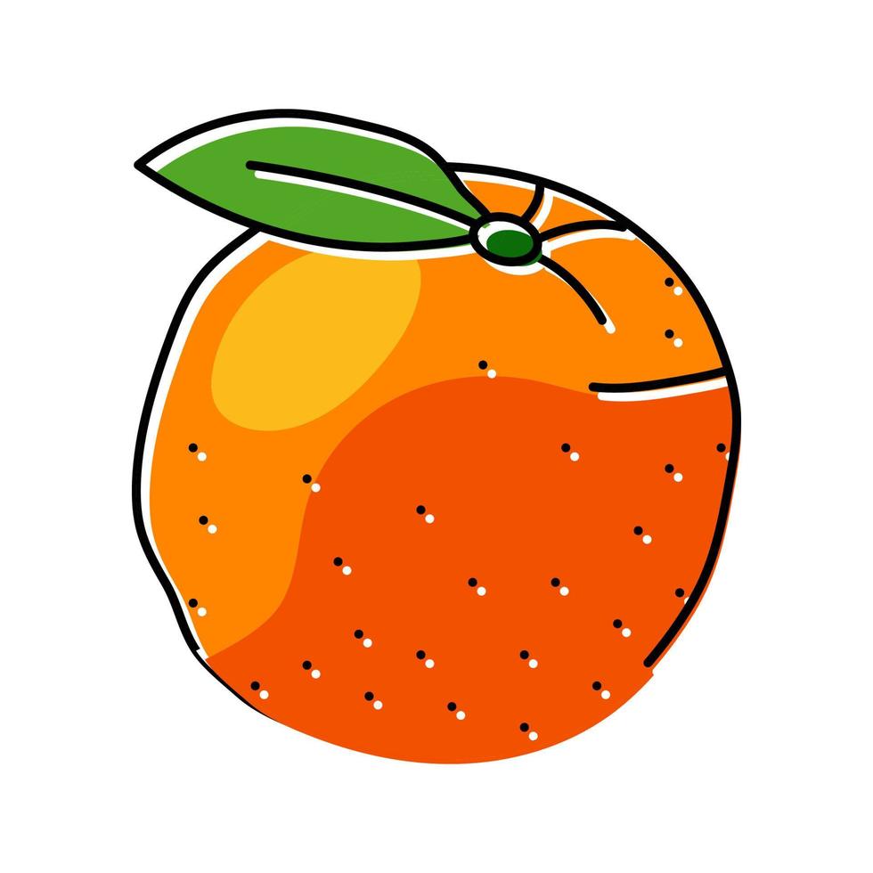 ilustración de vector de icono de color de hoja naranja