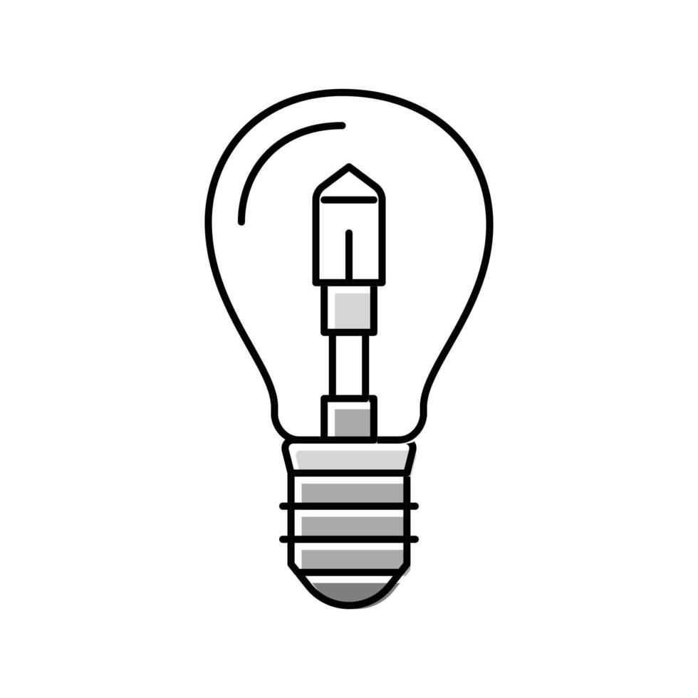 halogen light bulb color icon vector illustration