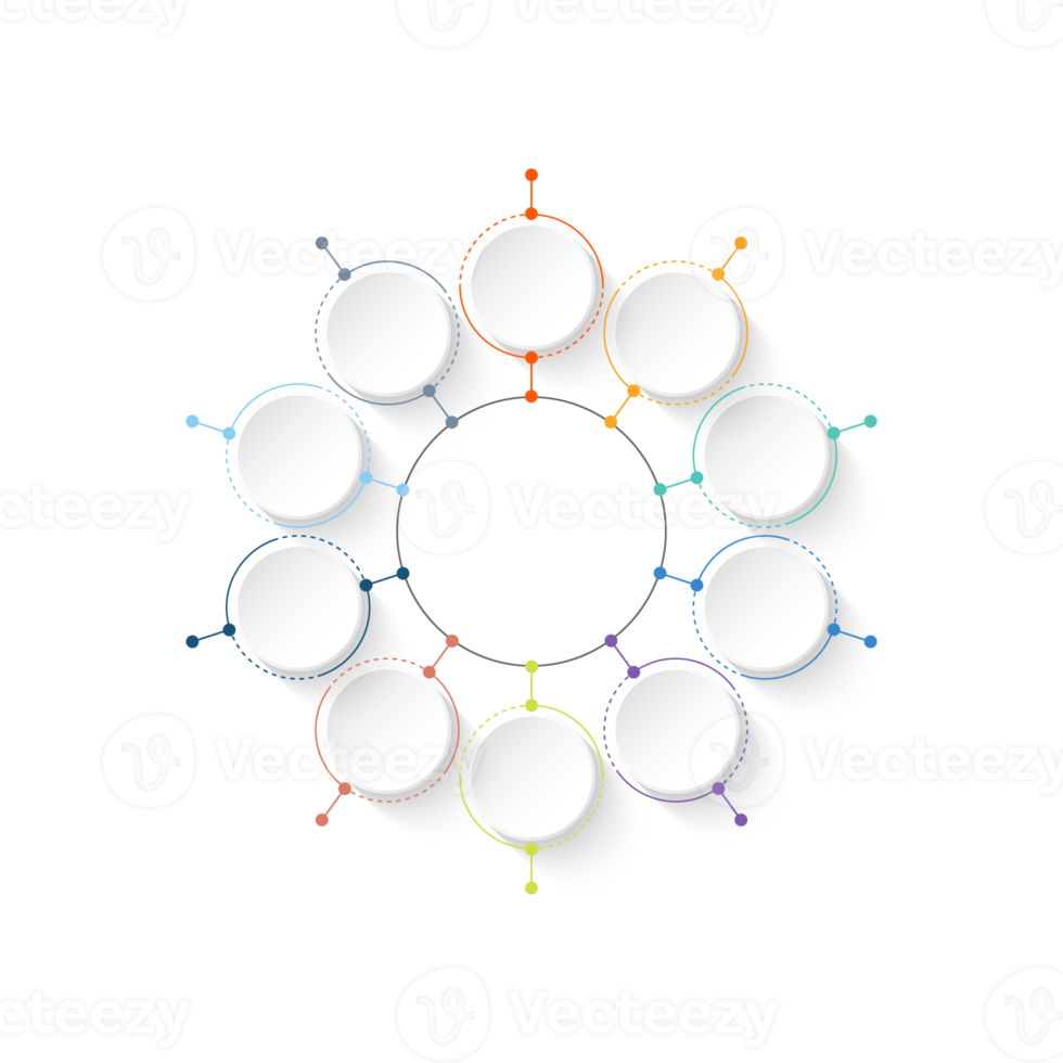 Infographic with 10 steps, process or options. png