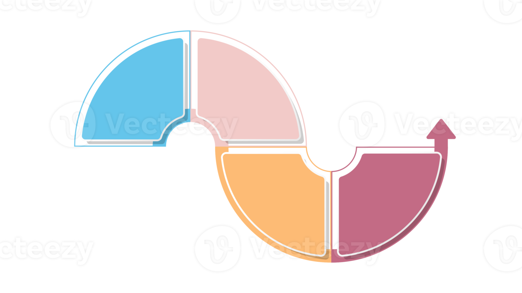 Infographic with 4 steps, process or options. png