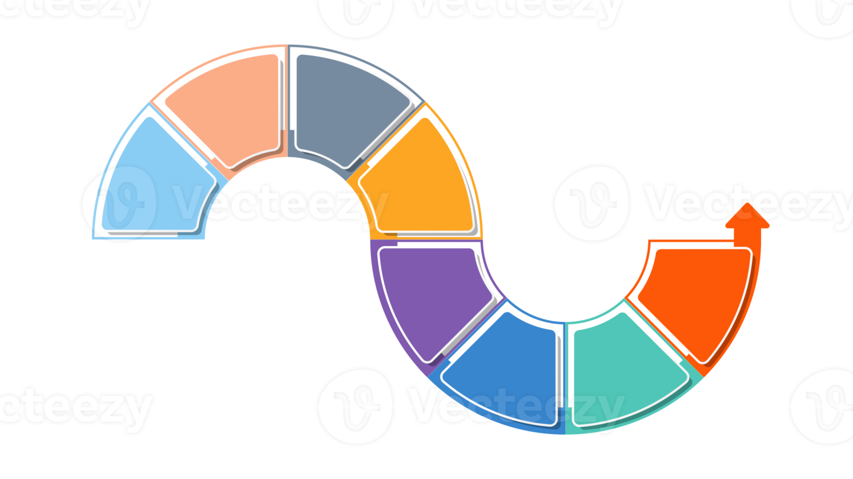 Infographic with 8 steps, process or options. png