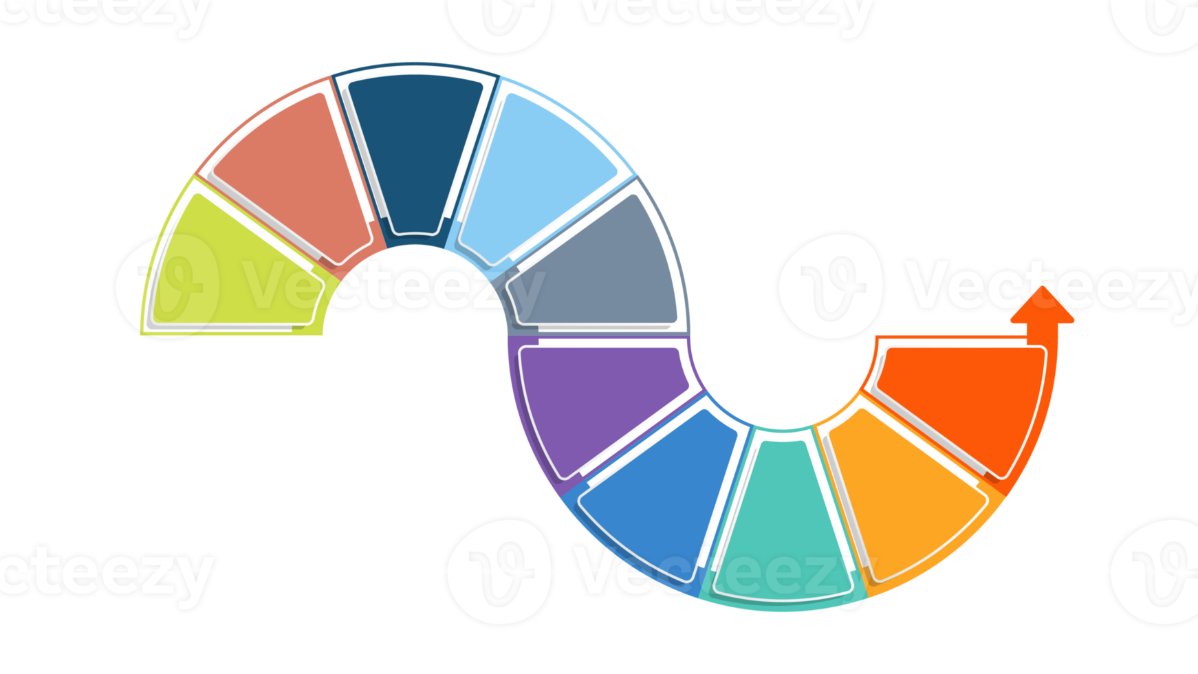 Infographic with 10 steps, process or options. png