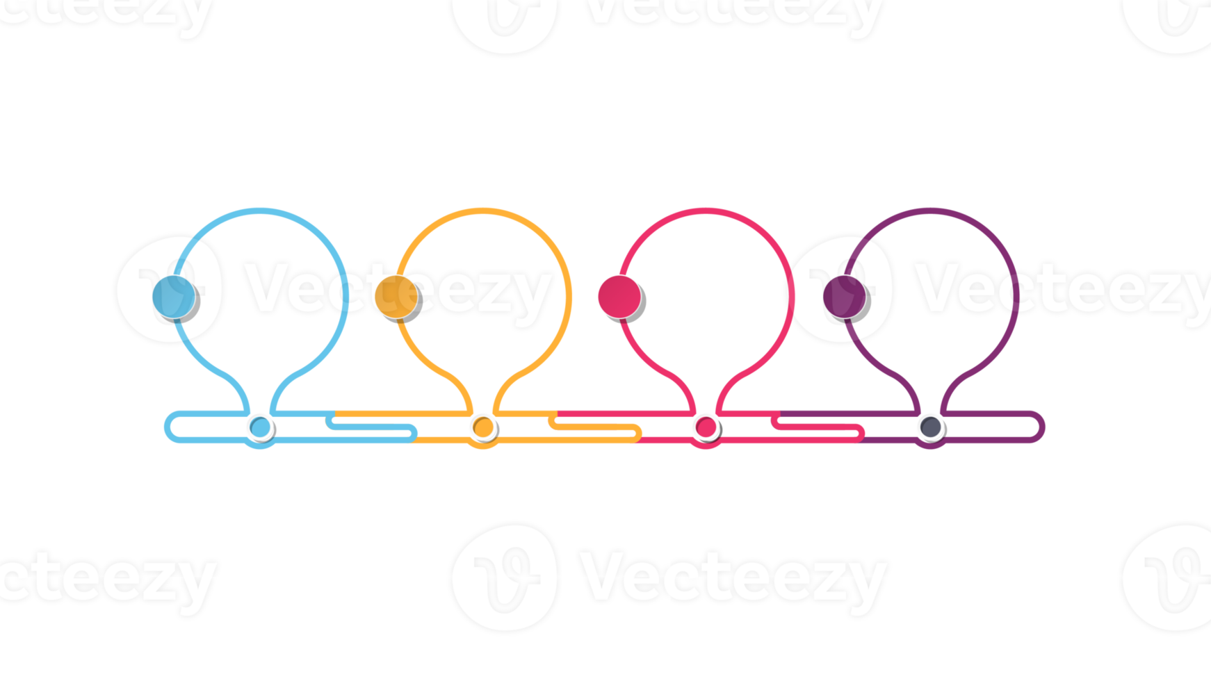 Infografik mit 4 Schritten, Prozess oder Optionen. png