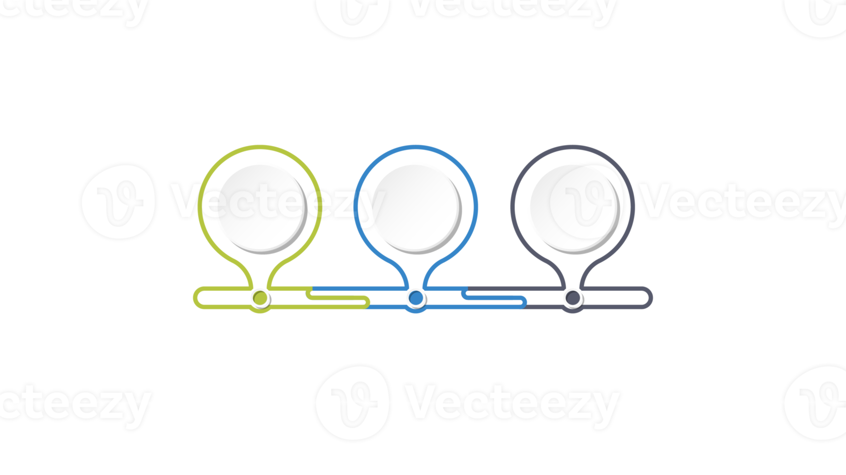 Infographic with 3 steps, process or options. png