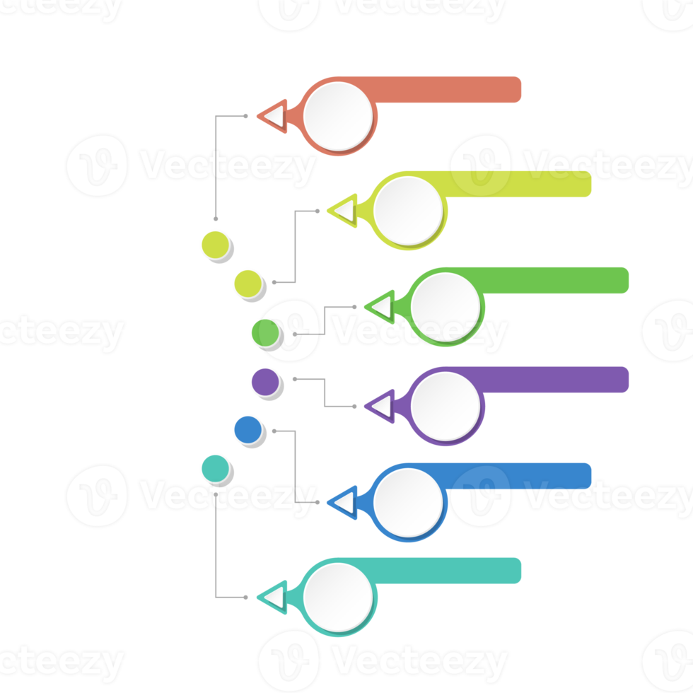 Infographic with 6 steps, process or options. png