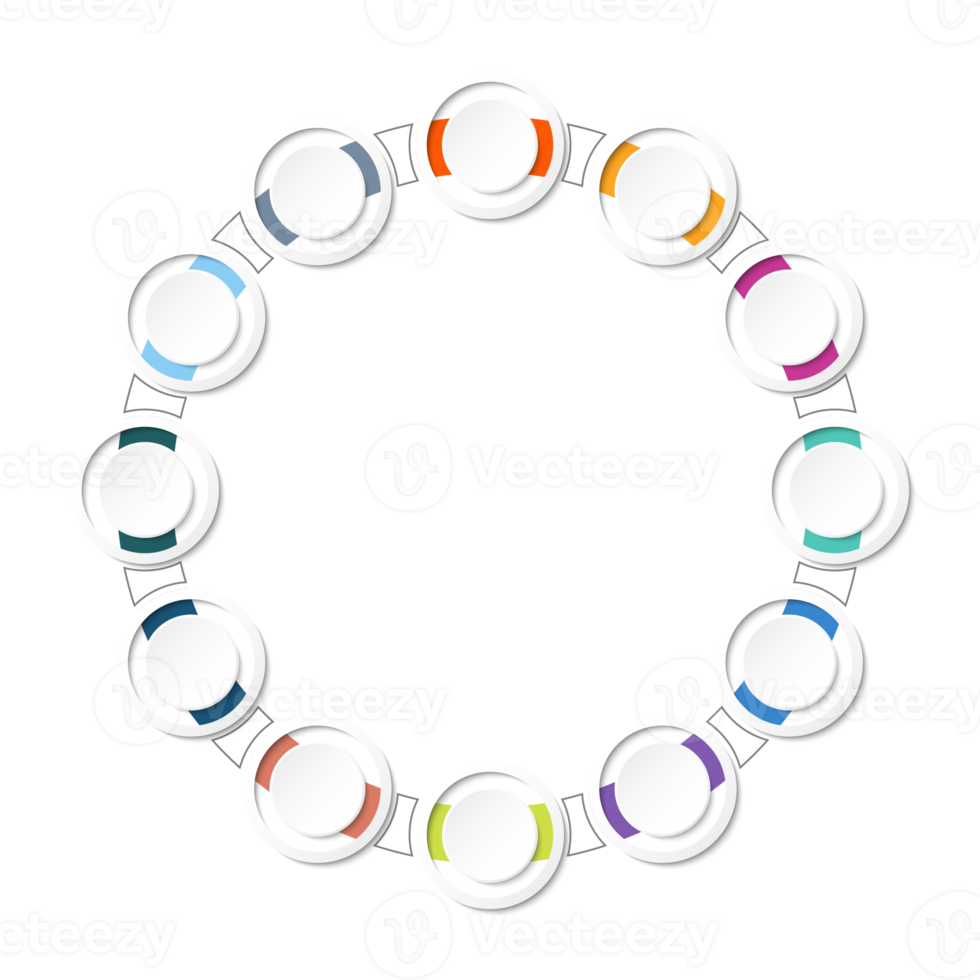 Infographic with 12 steps, process or options. png