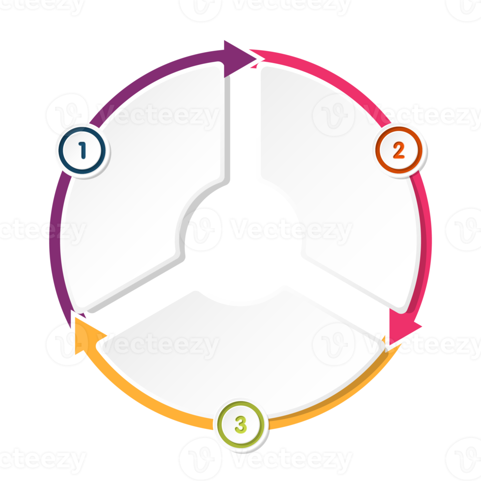 Infographic with 3 steps, process or options. png