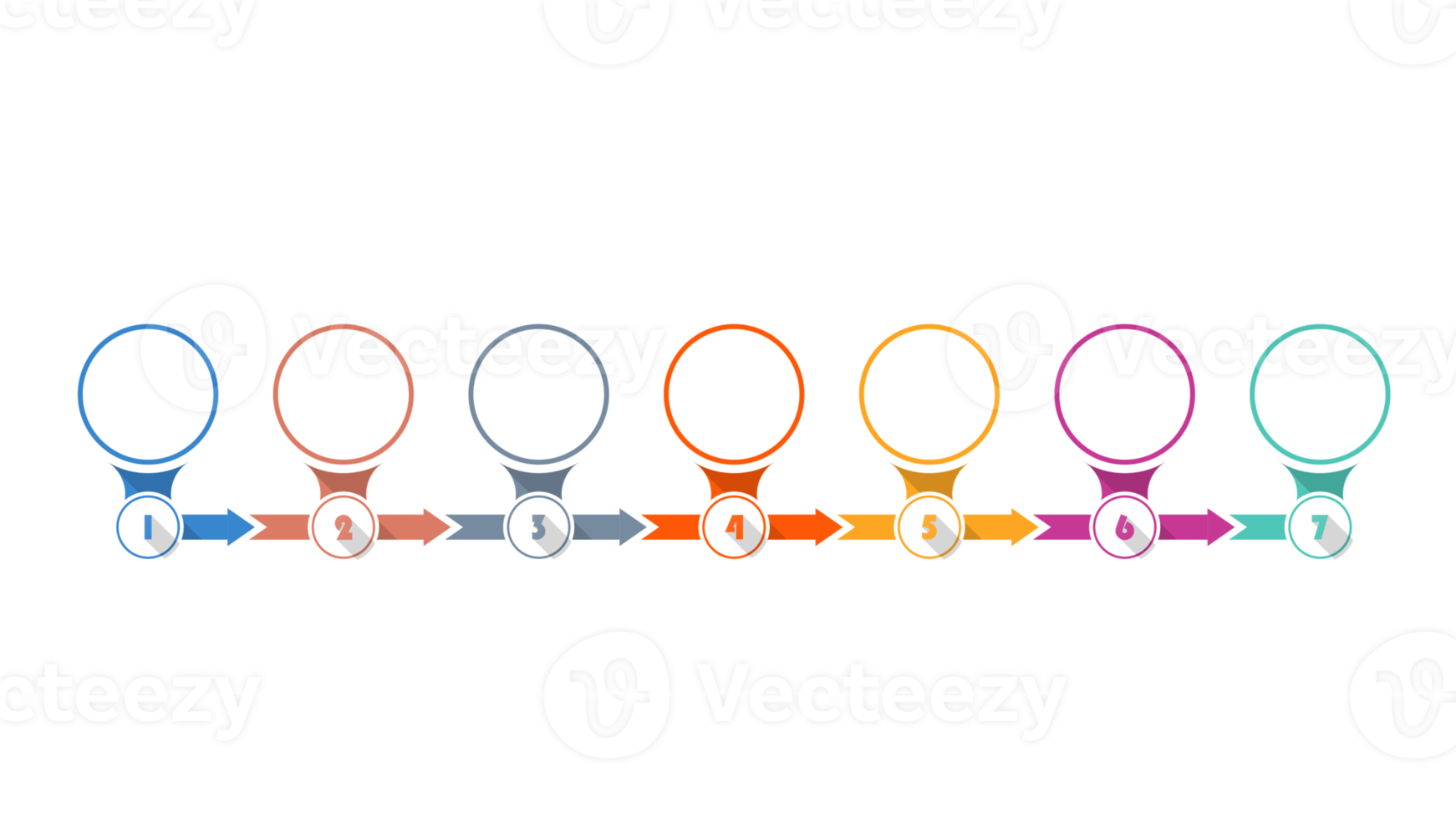 Infografik mit 7 Schritten, Prozess oder Optionen. png