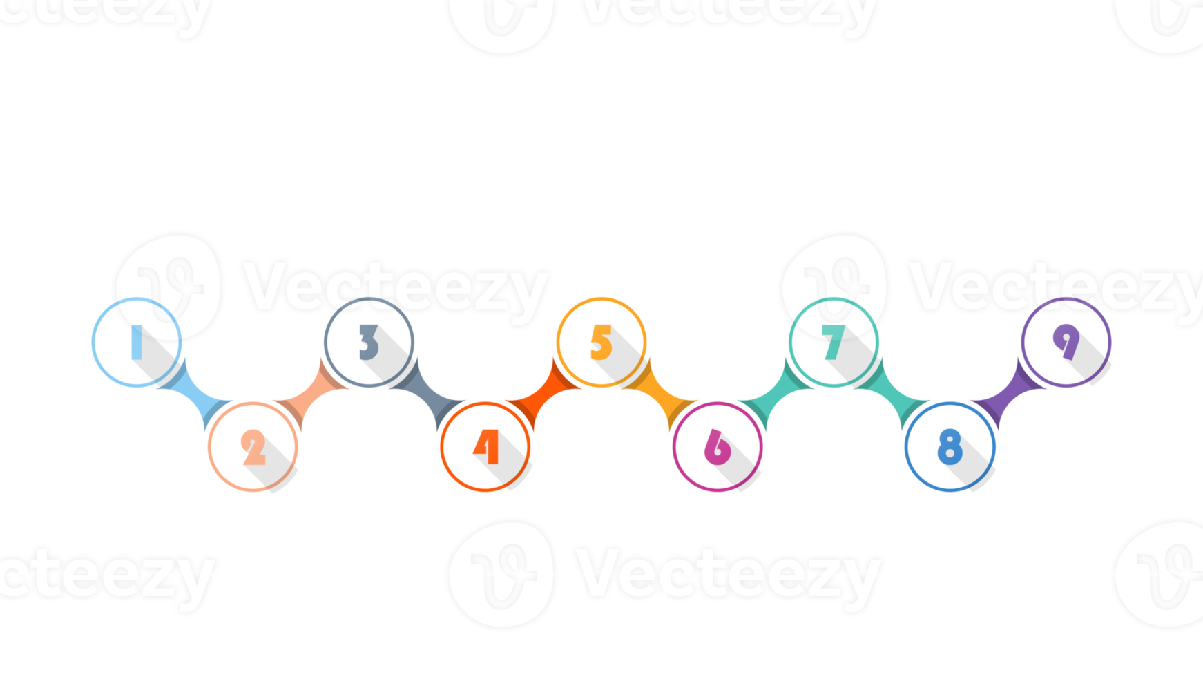 Infographic with 9 steps, process or options. png