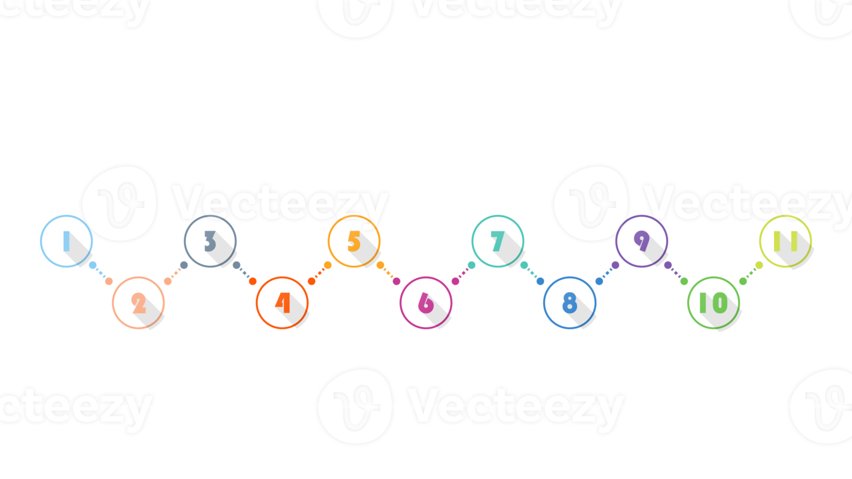 Infografica con 11 passi, processi o opzioni. png