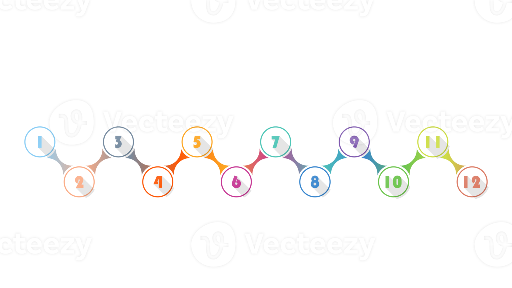 Infografica con 12 passi, processi o opzioni. png