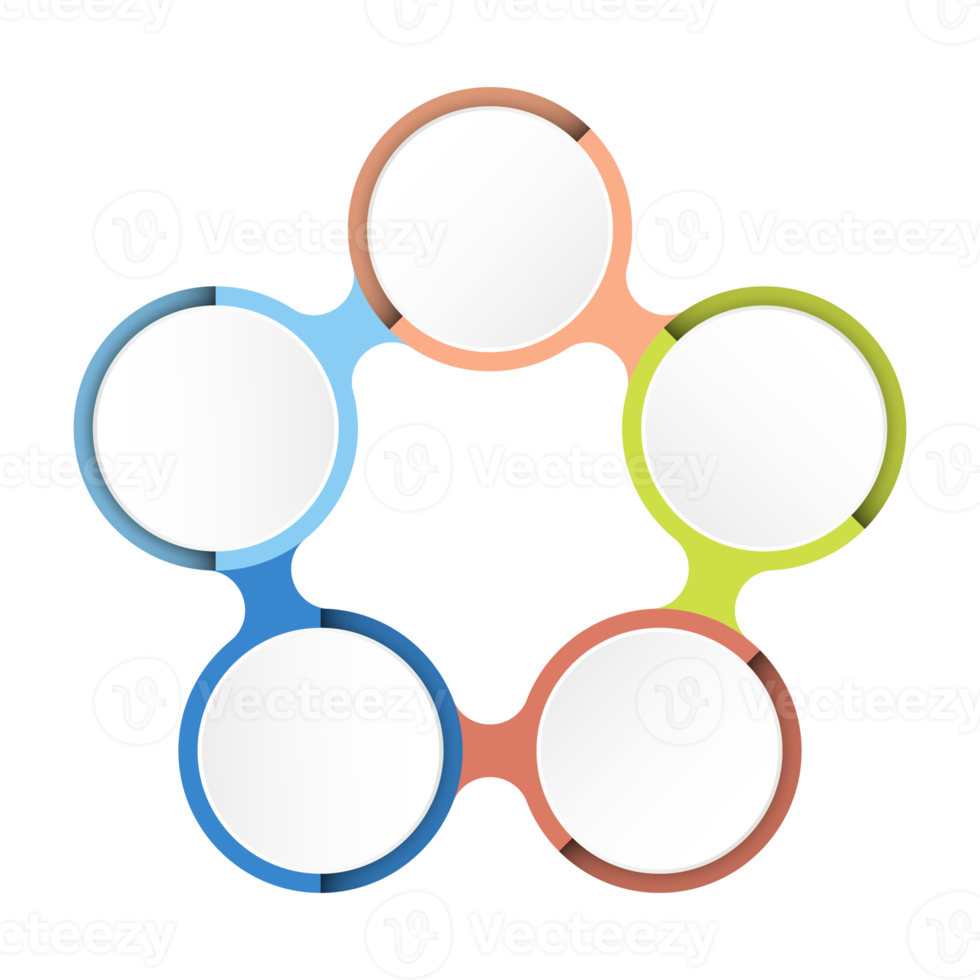 Infographic with 5 steps, process or options. png