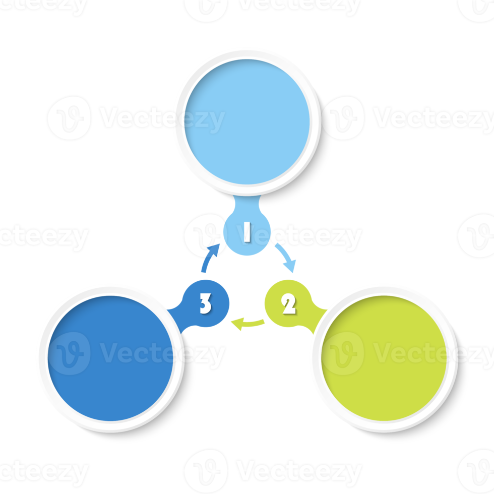 Infographic with 3 steps, process or options. png