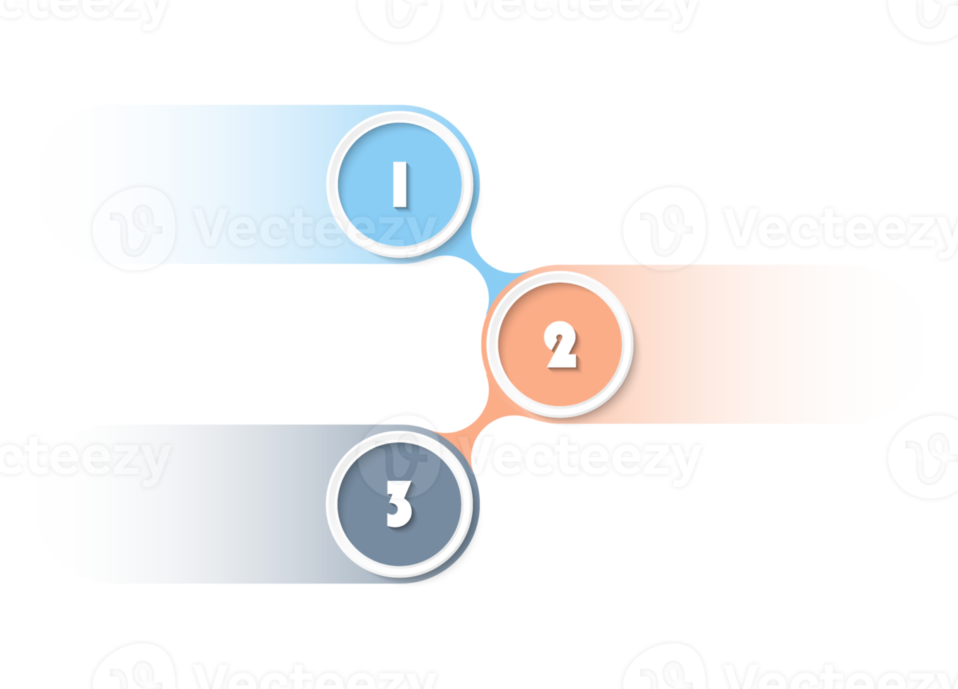 Infographic with 3 steps, process or options. png