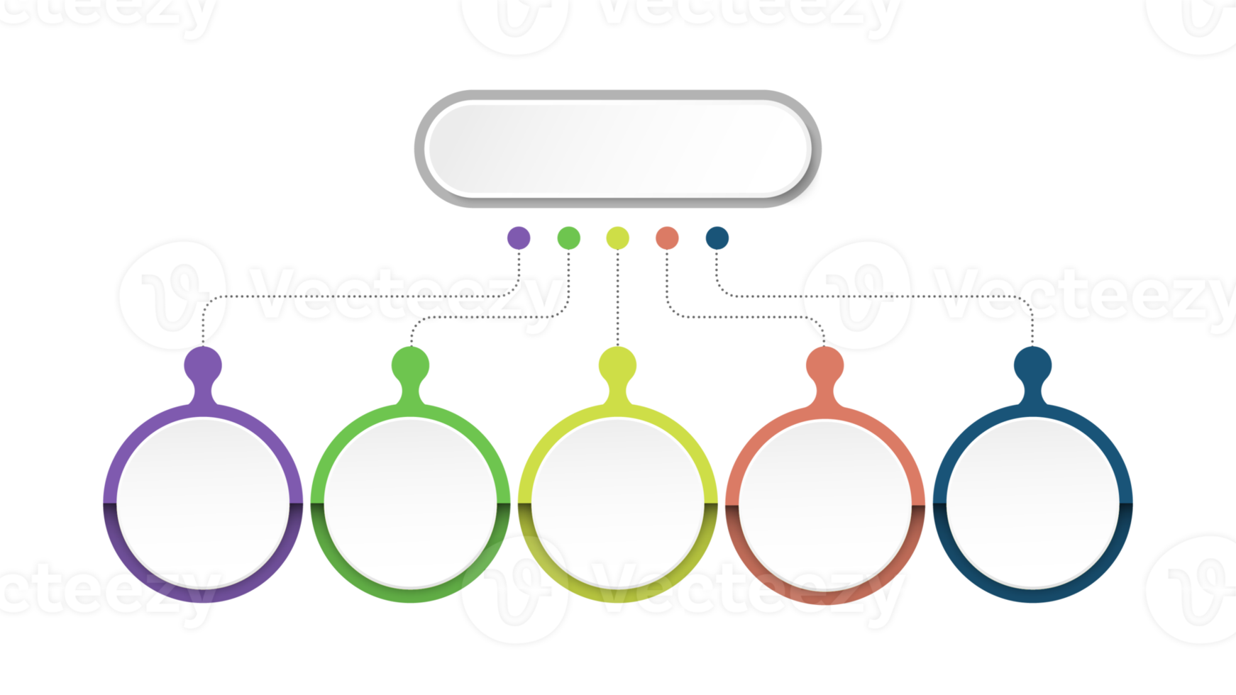 Infographic with 5 steps, process or options. png