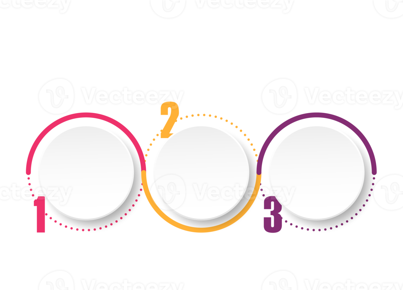 Infographic with 3 steps, process or options. png