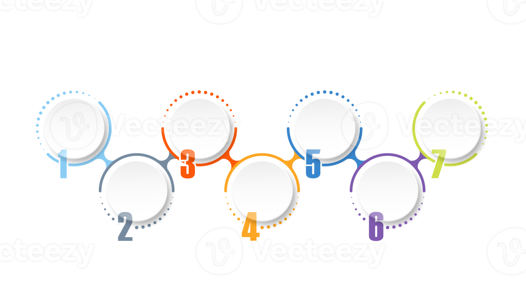 Infographic with 7 steps, process or options. png