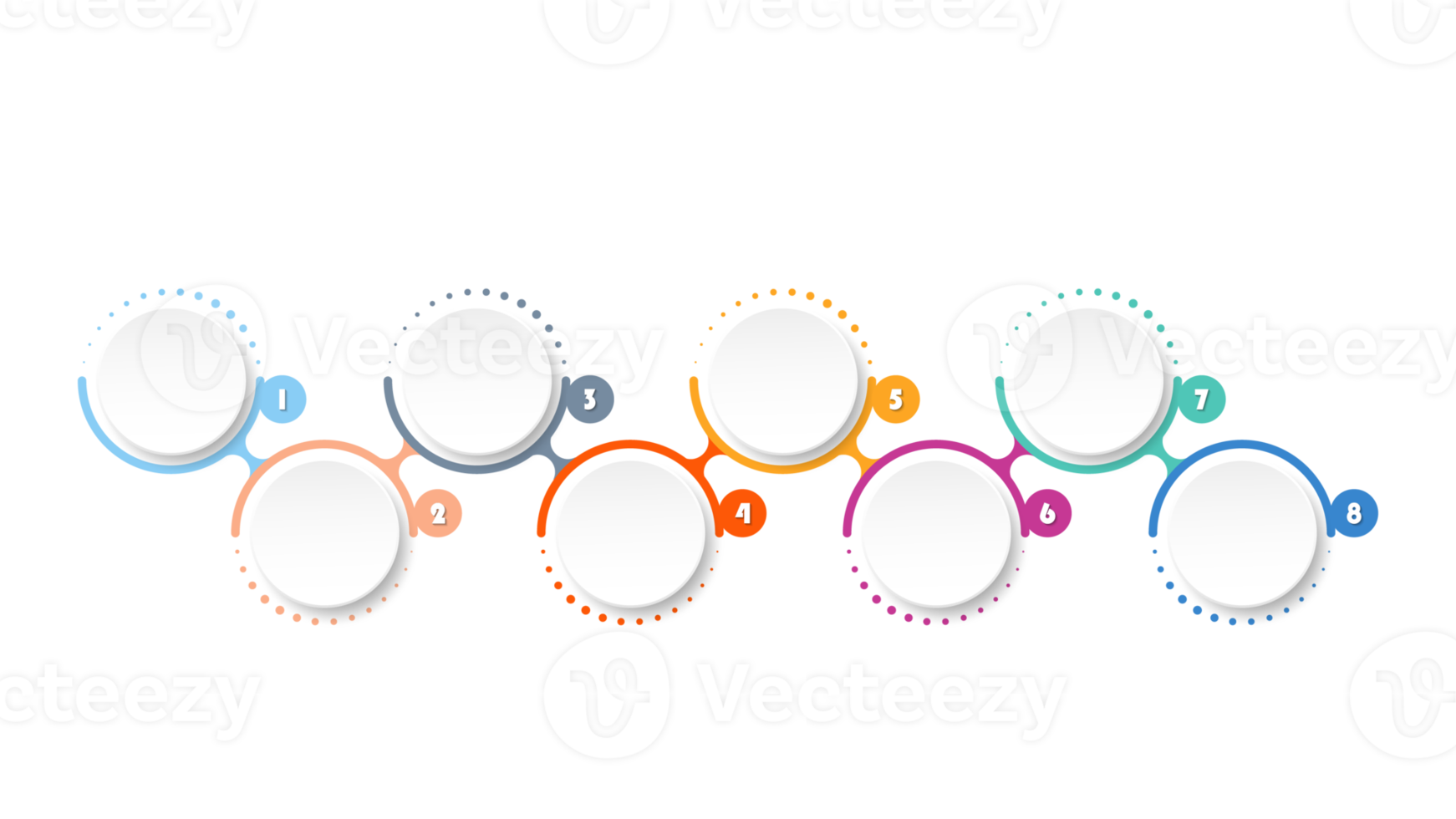 Infografica con 8 passi, processi o opzioni. png