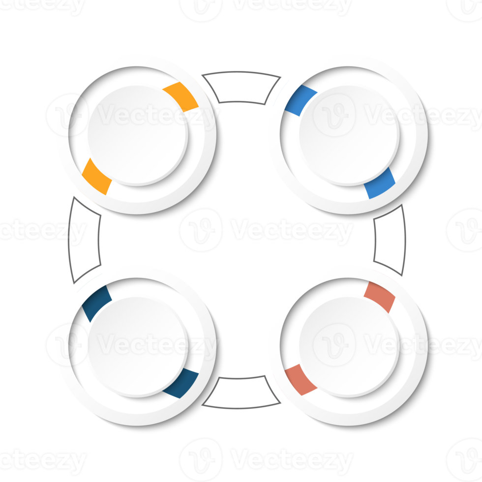 Infographic with 4 steps, process or options. png