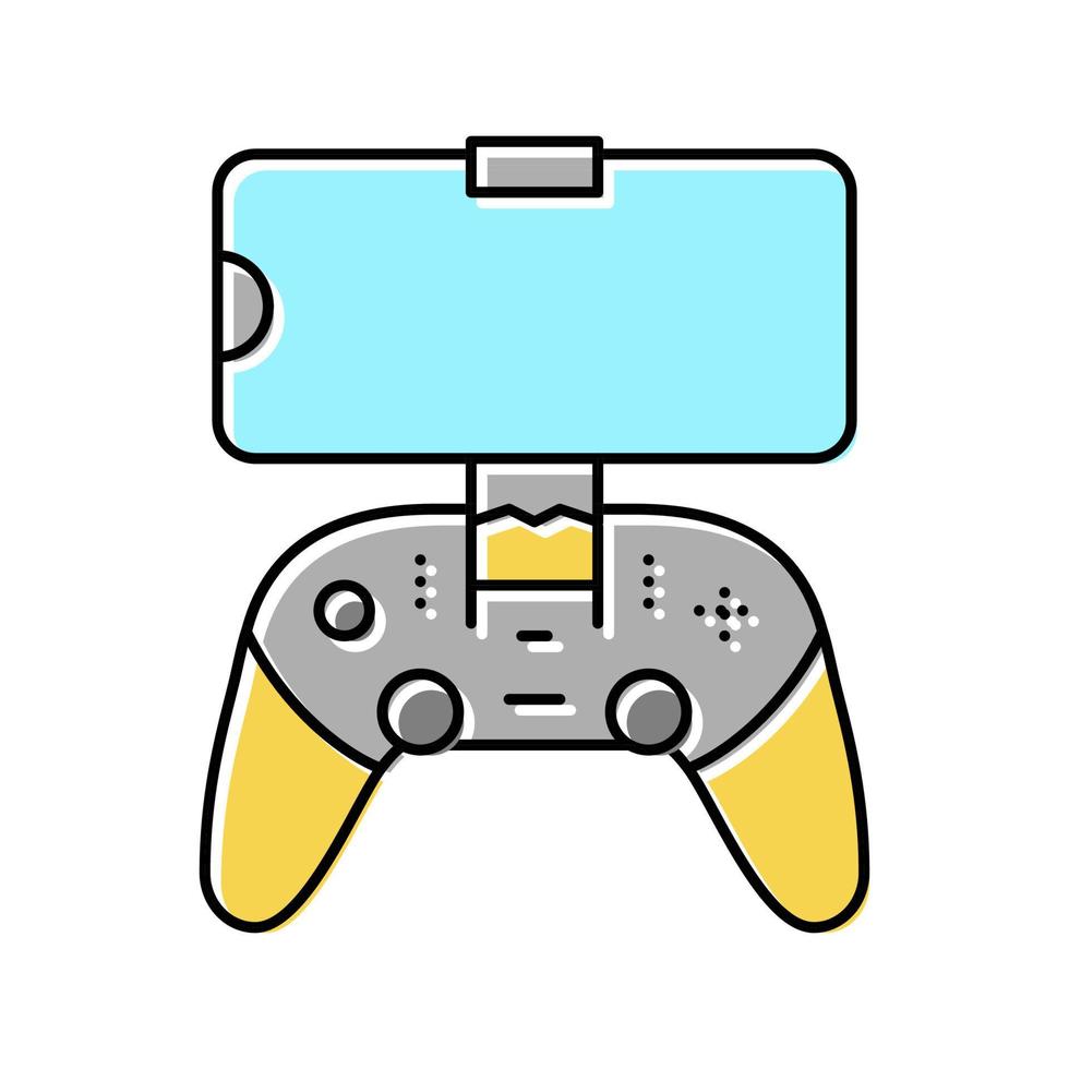 controlador de gamepad para ilustración de vector de icono de color de teléfono