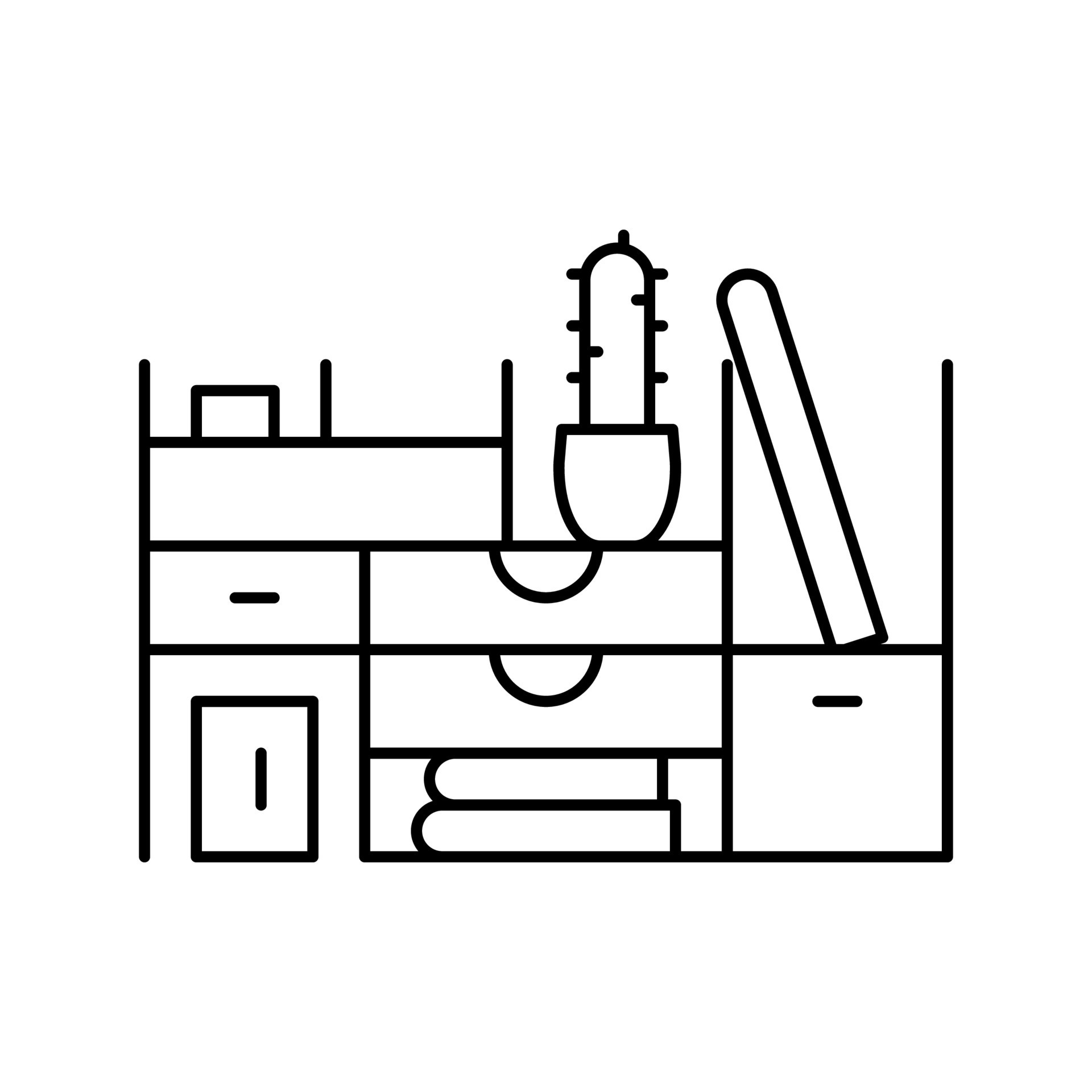 desktop organizer line icon vector illustration 19000729 Vector Art at